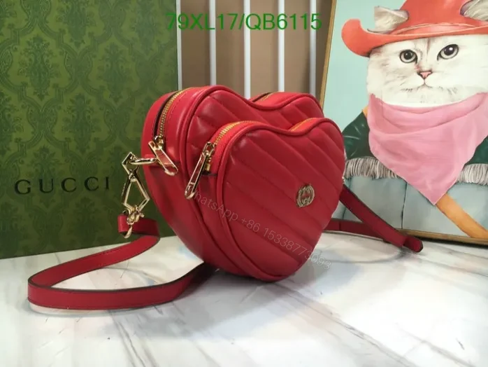 View 2 of Gucci Replica Red Heart Mini Bag QB61154