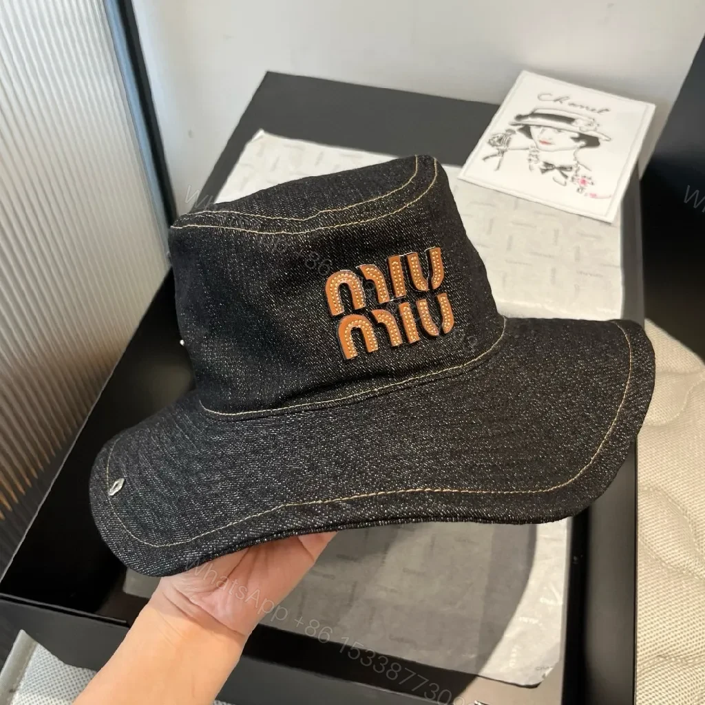 View 2 of Denim-Style Cap with Signature Detailing, Luxe Edge
