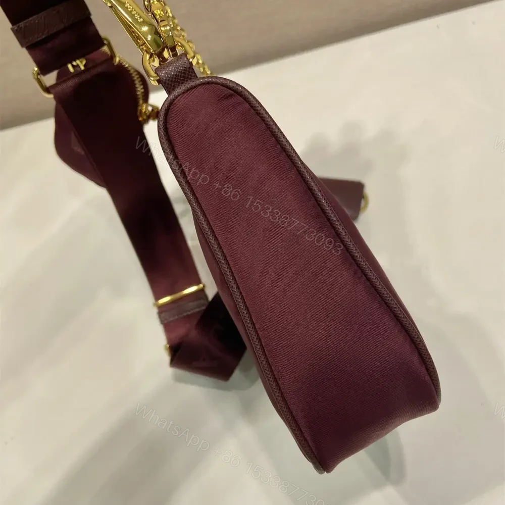 View 5 of 高仿Prada*RE-Nylon系列1BH204單肩包酒紅色免檢版