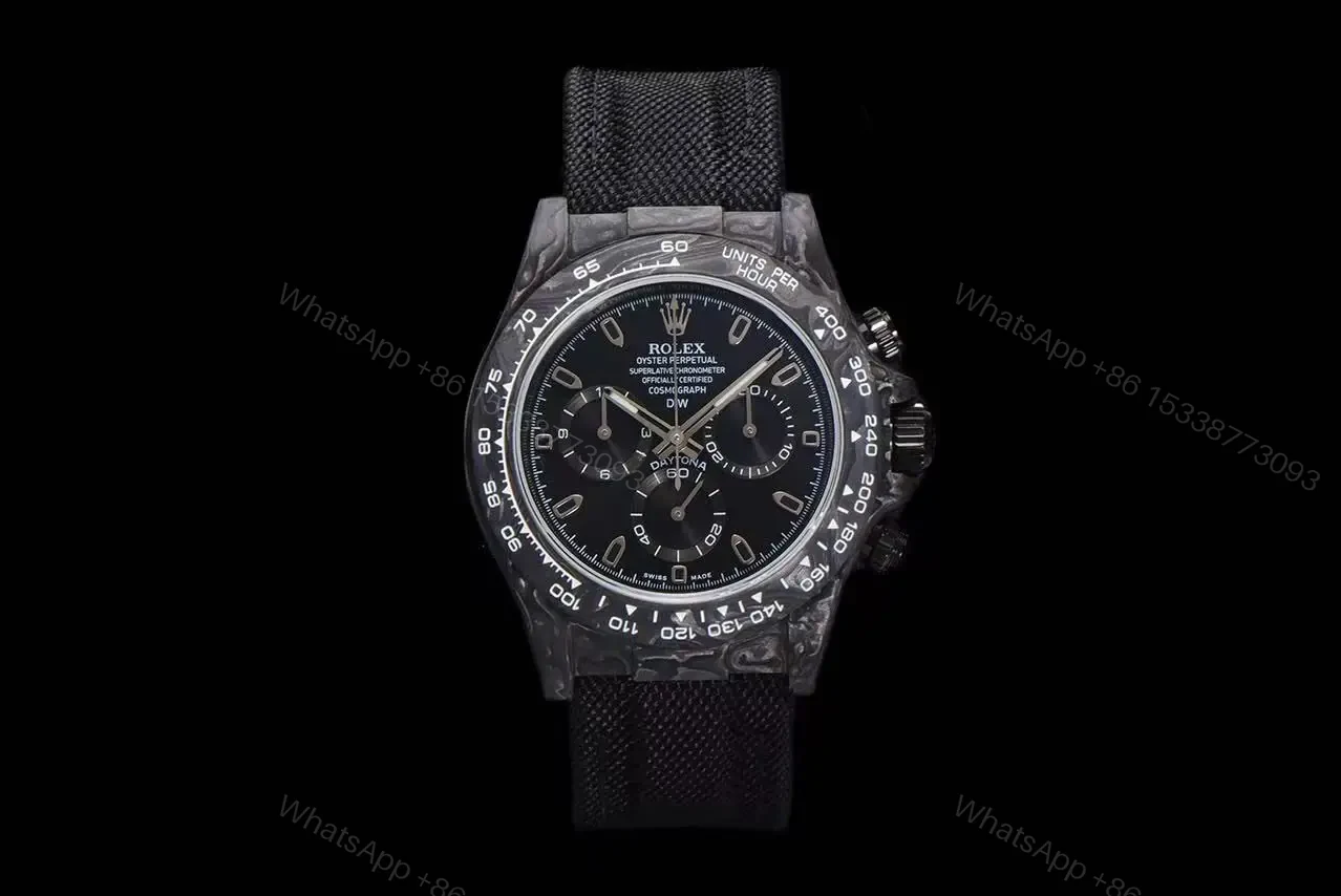 Replica DiW Rolex Daytona Black & Gold Carbon — view 1