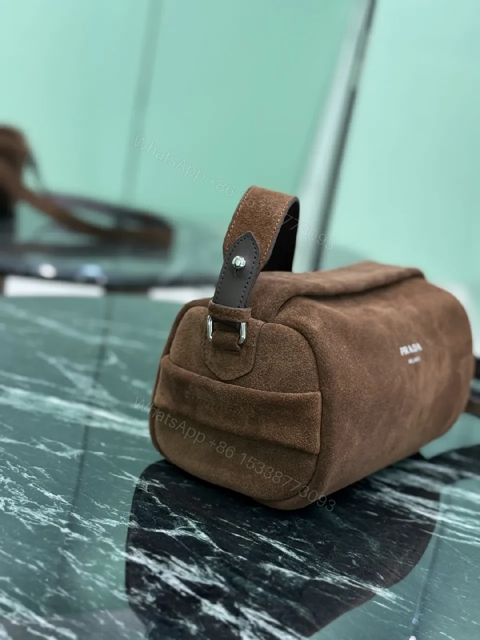 View 6 of Brown Suede-Texture Belt Bag — Minimal Hardware, Luxe Utility