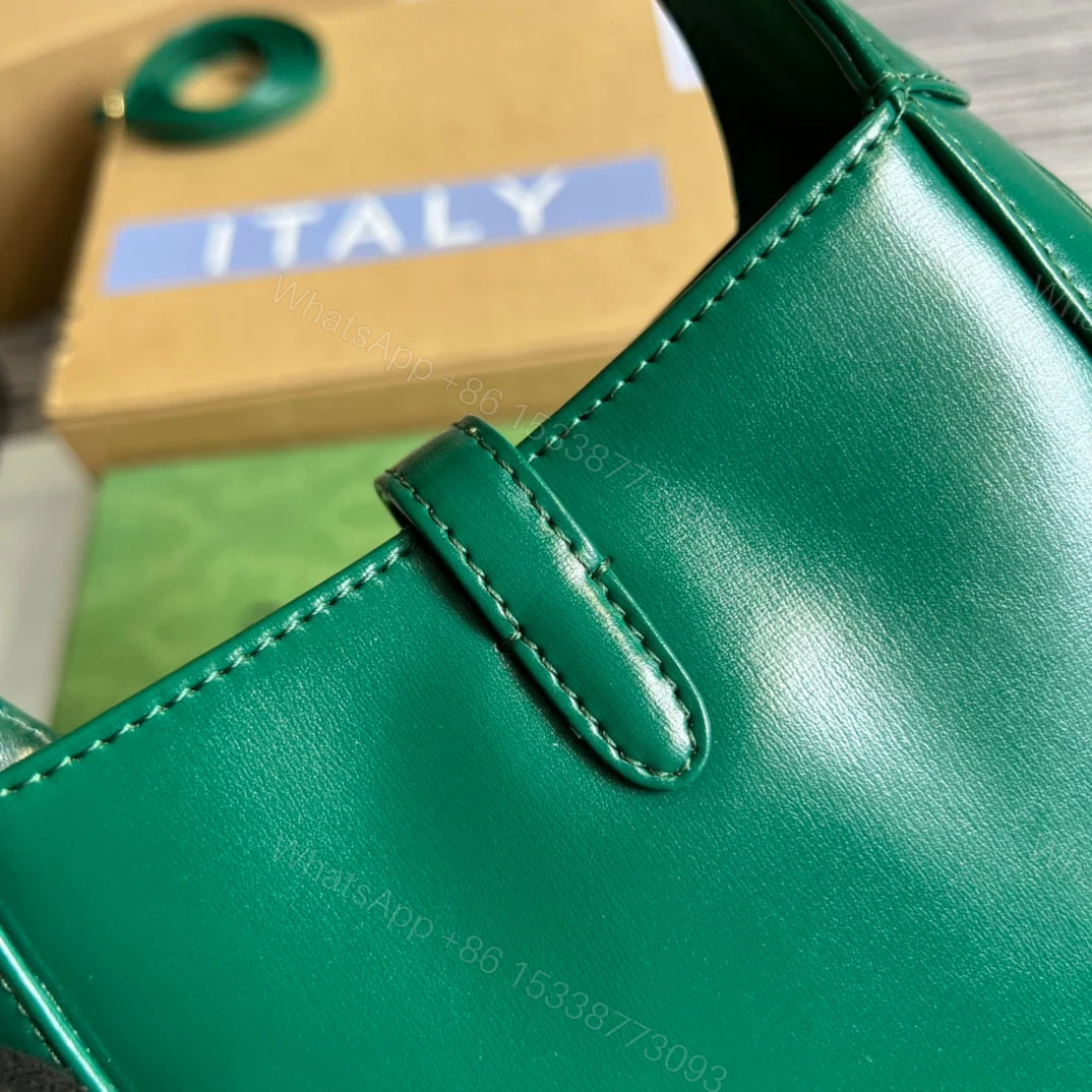 View 4 of GG JACKIE MINI 19 SHOULDER BAG IN GREEN FOREST CALFSKIN