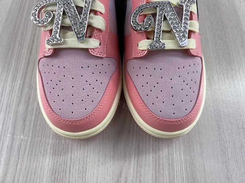 View 5 of Chunky Pink & Navy Nike-Inspired Luxury Sneaker, All-Day Comfort