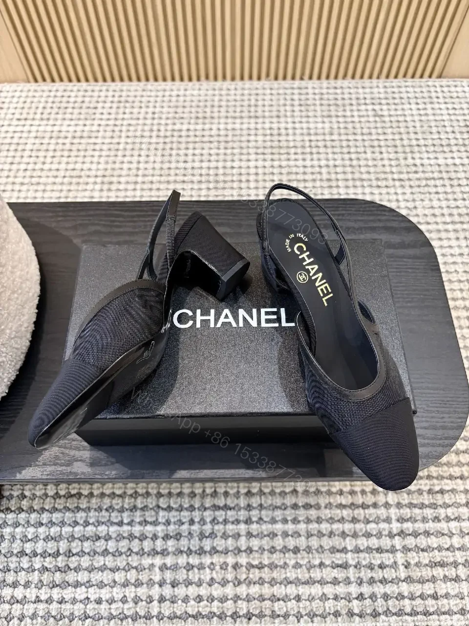View 9 of Black Fabric Slingback Heel: Lux Comfort, Everyday Elegance