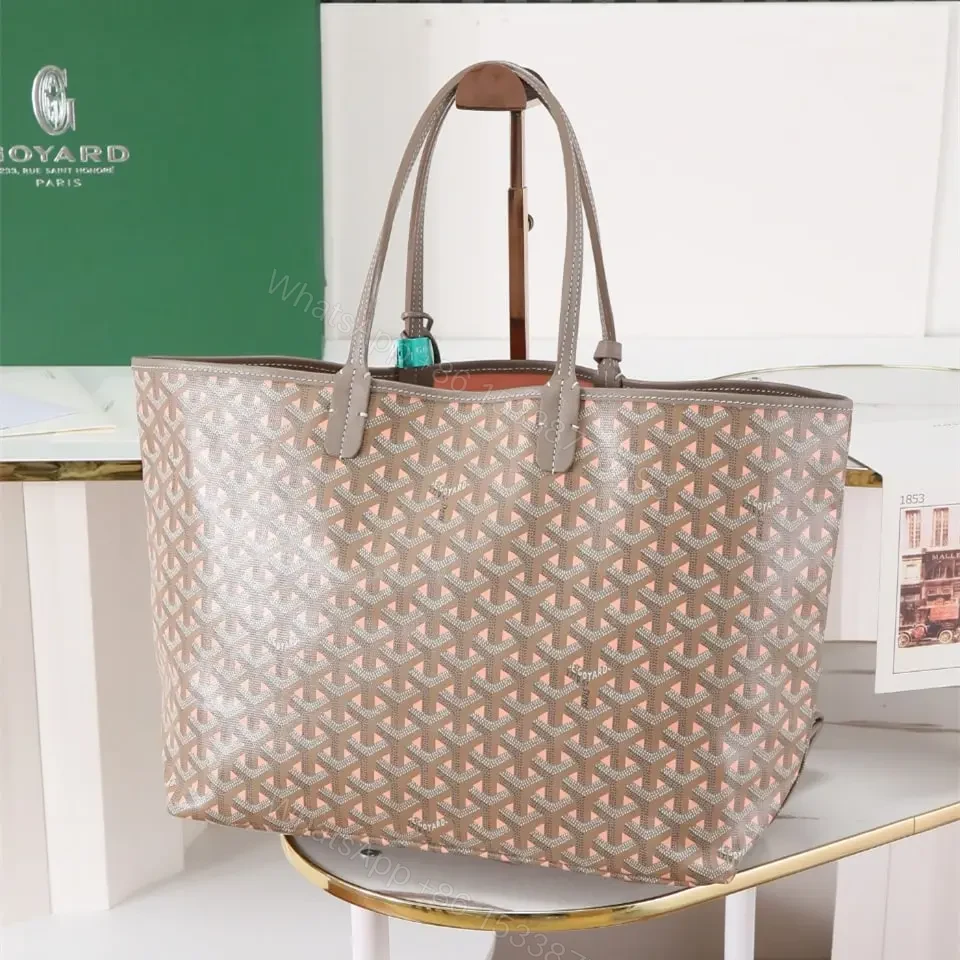 View 2 of 高仿Goyard*STLOUIP12滿印Tote手提袋咖粉免檢版小號