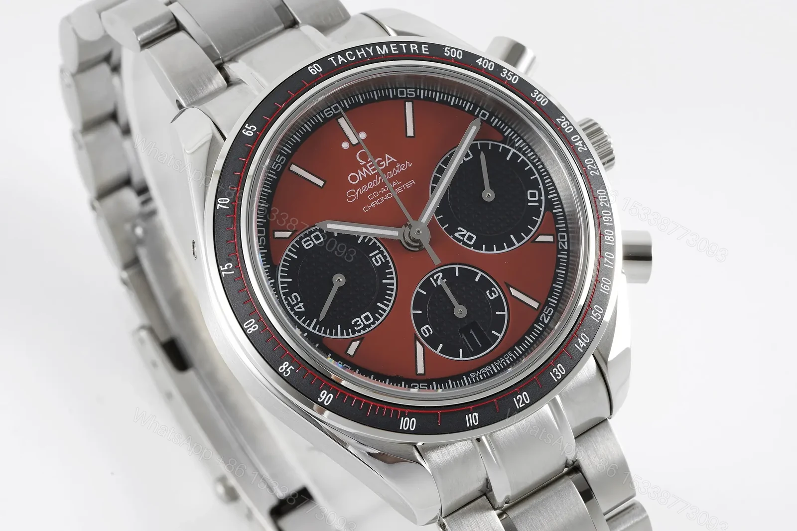 View 3 of Omega Speedmaster 326.32.40.50.06.001 Multifunction Chronograph Watch Red Dial Stainless Steel Bracelet