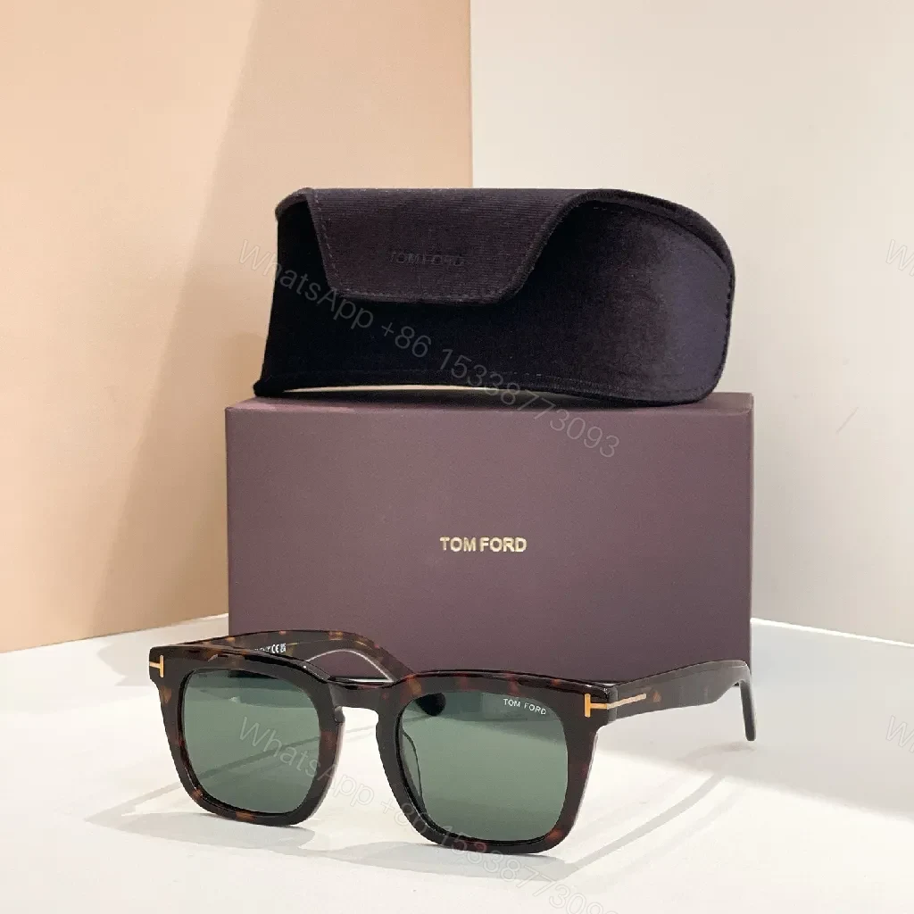 View 6 of Tortoiseshell Acetate Square Sunglasses with Gold Accents