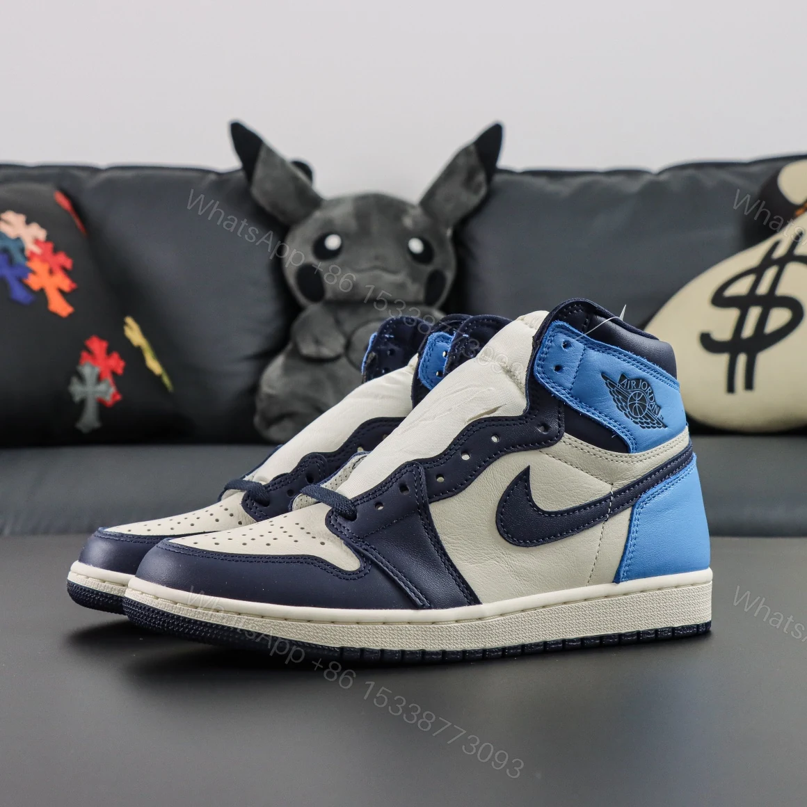 View 9 of Air Jordan 1 Retro High OG “Obsidian” Reps