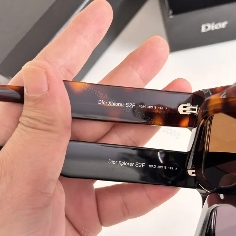 View 3 of Bold Block-Frame Sunglasses with Monogram Detailing