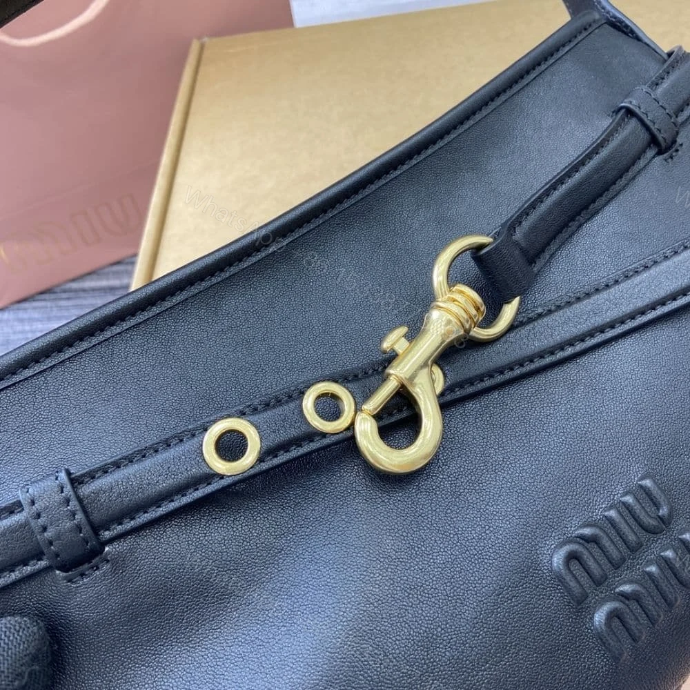 View 7 of MIUMIU AVENTURE NAPPA BAG BLACK 33CM