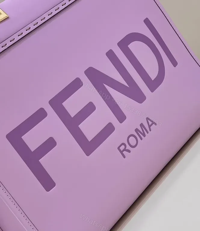View 7 of Lavender Suede Tote â€” Fendi-Inspired Luxe, Structured Style