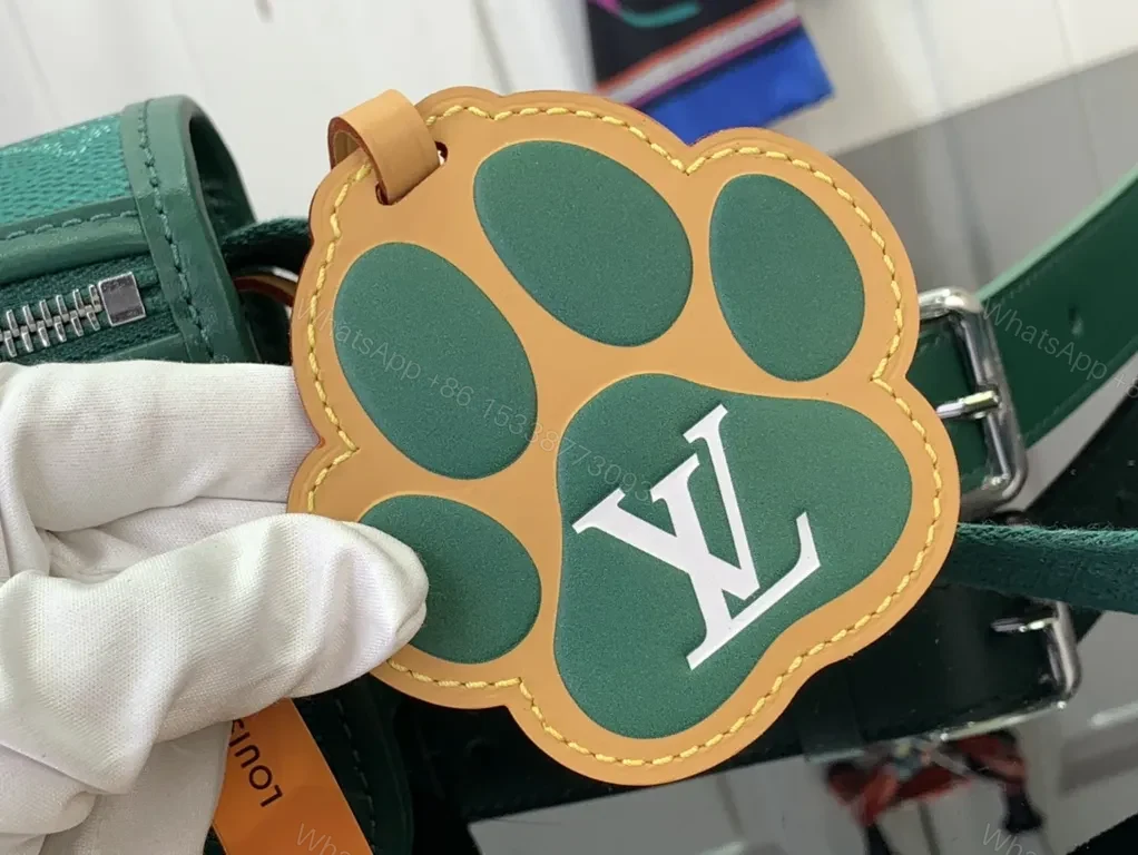View 5 of Green Monogram Crossbody: Compact, Leather-Style Luxe Utility
