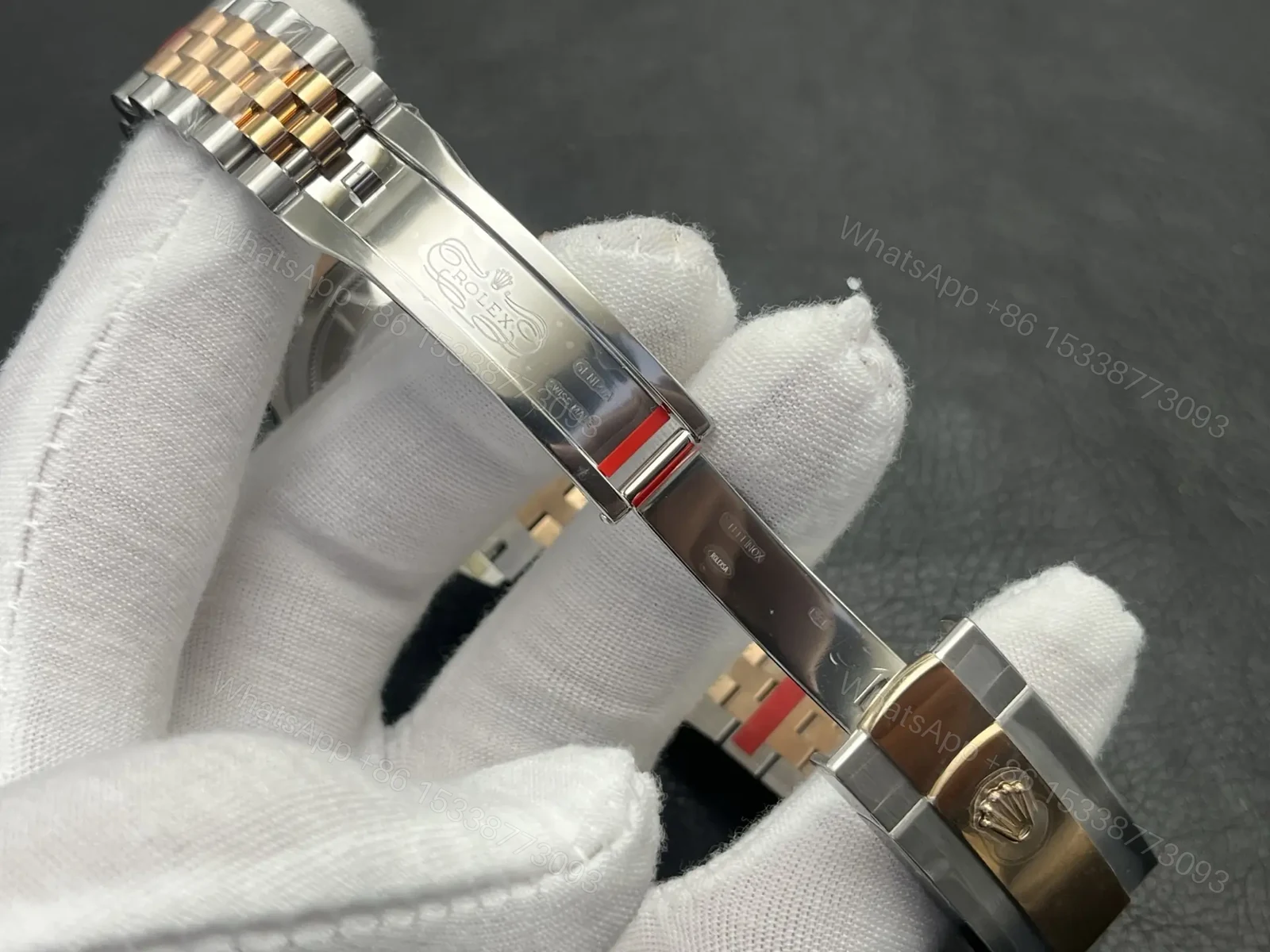 View 7 of Rolex Datejust 31 Stainless Steel Rose Gold Fluted Grey Roman Jubilee 278271-0030