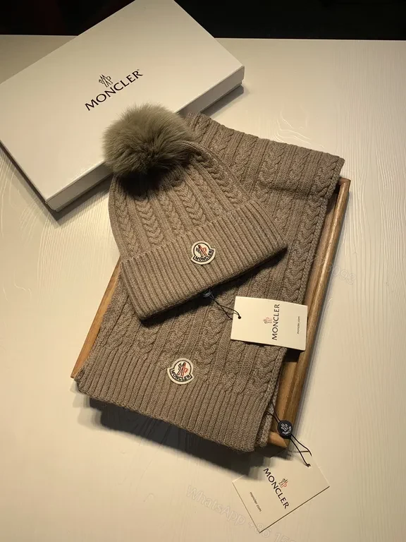 View 8 of Cozy Cable Knit Hat & Scarf Set â€” Luxury Warmth, Taupe/Greige