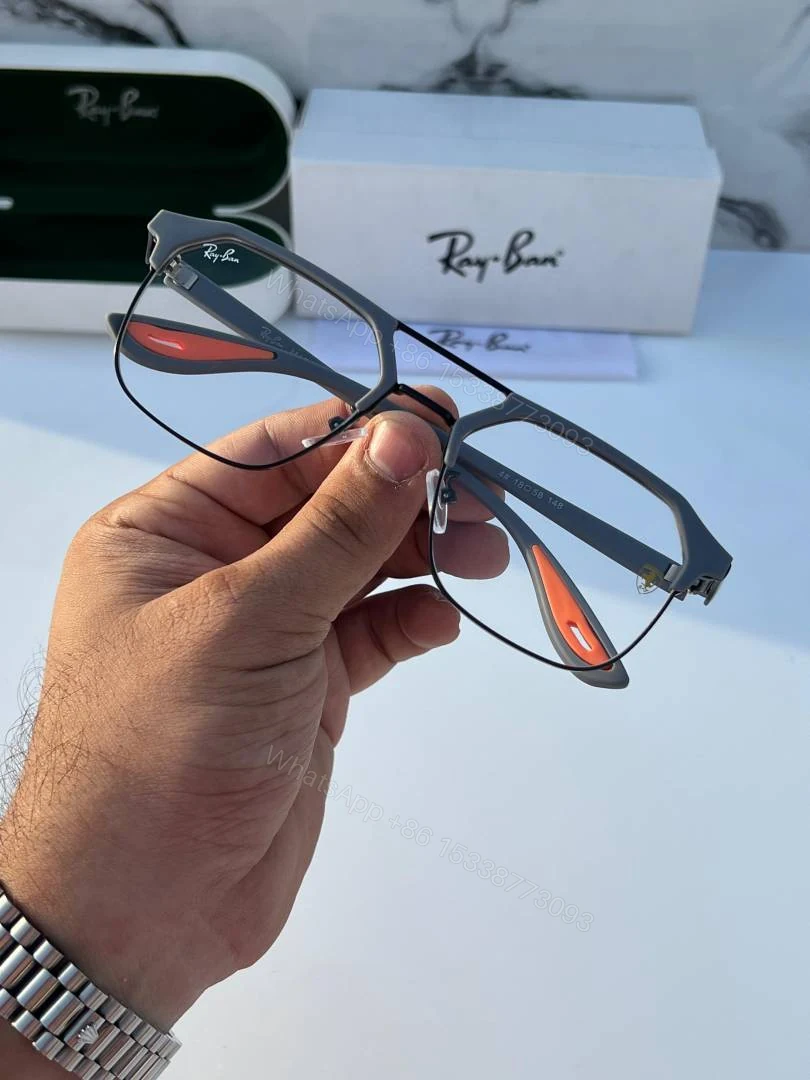 View 5 of First Copy Rayban 04 Grey Plano Sunglasses
