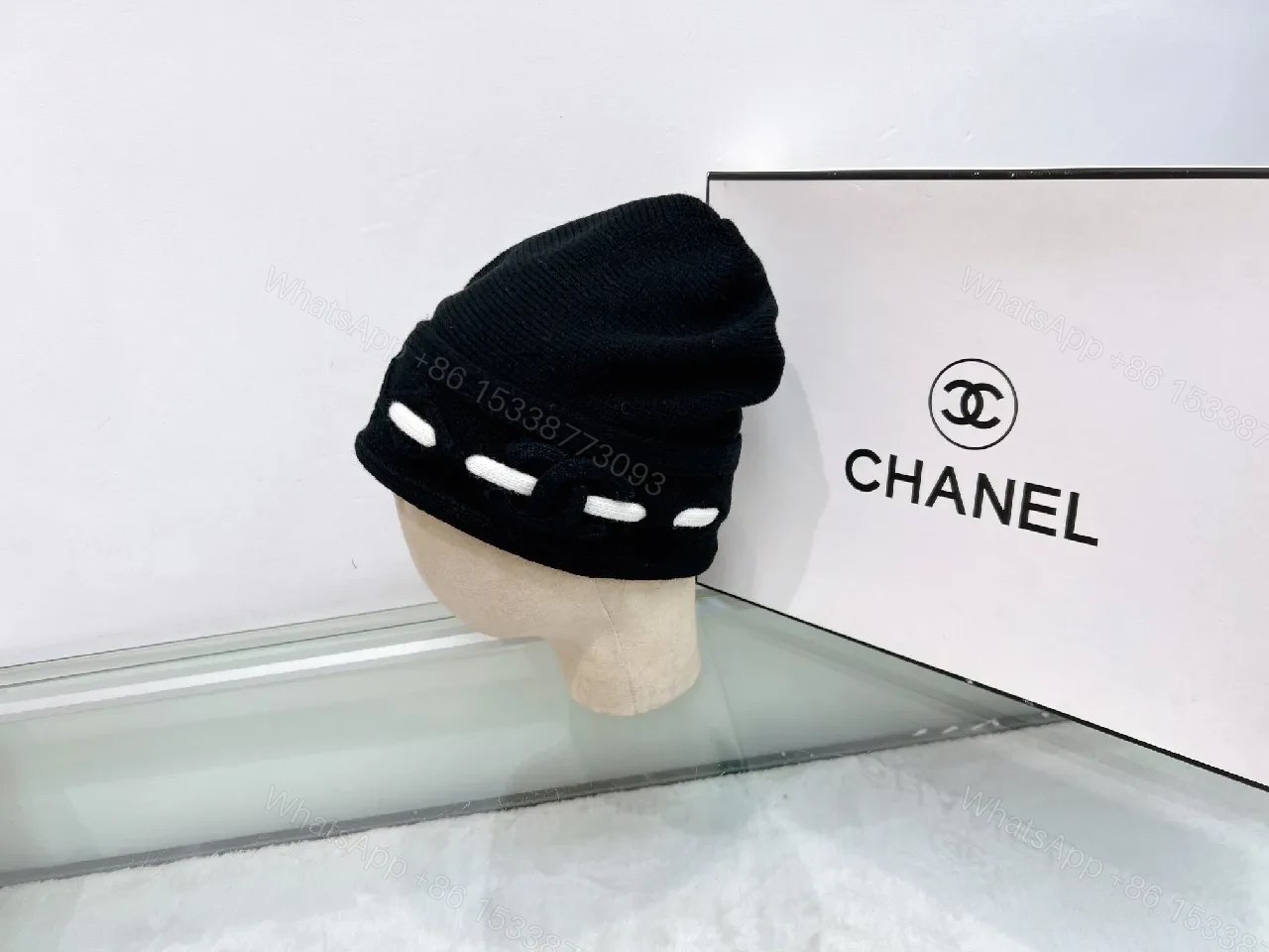View 9 of Textured Knit Beanie: Luxe Strap Detail, Everyday Chic, Beanie
