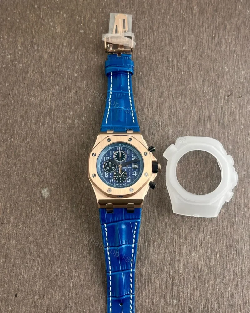 View 3 of Audemars Piguet Royal Oak Chronograph Blue Dial 40mm Quartz