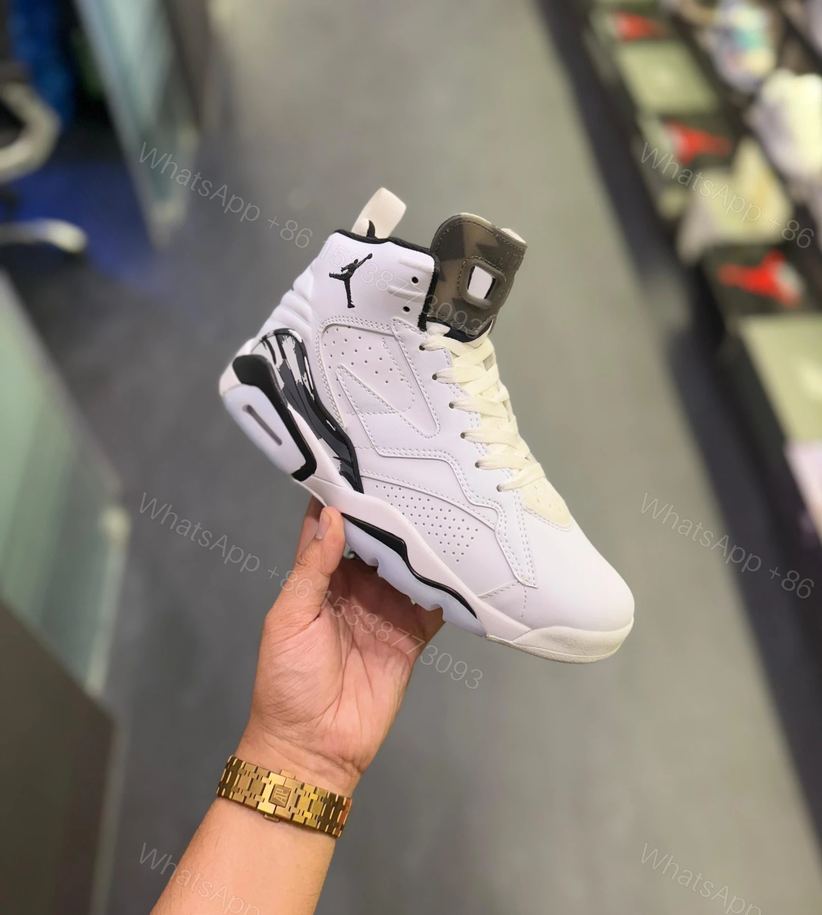 View 3 of FIRST COPY Air Jordans Retro 6 Jumpman MVP White Basic