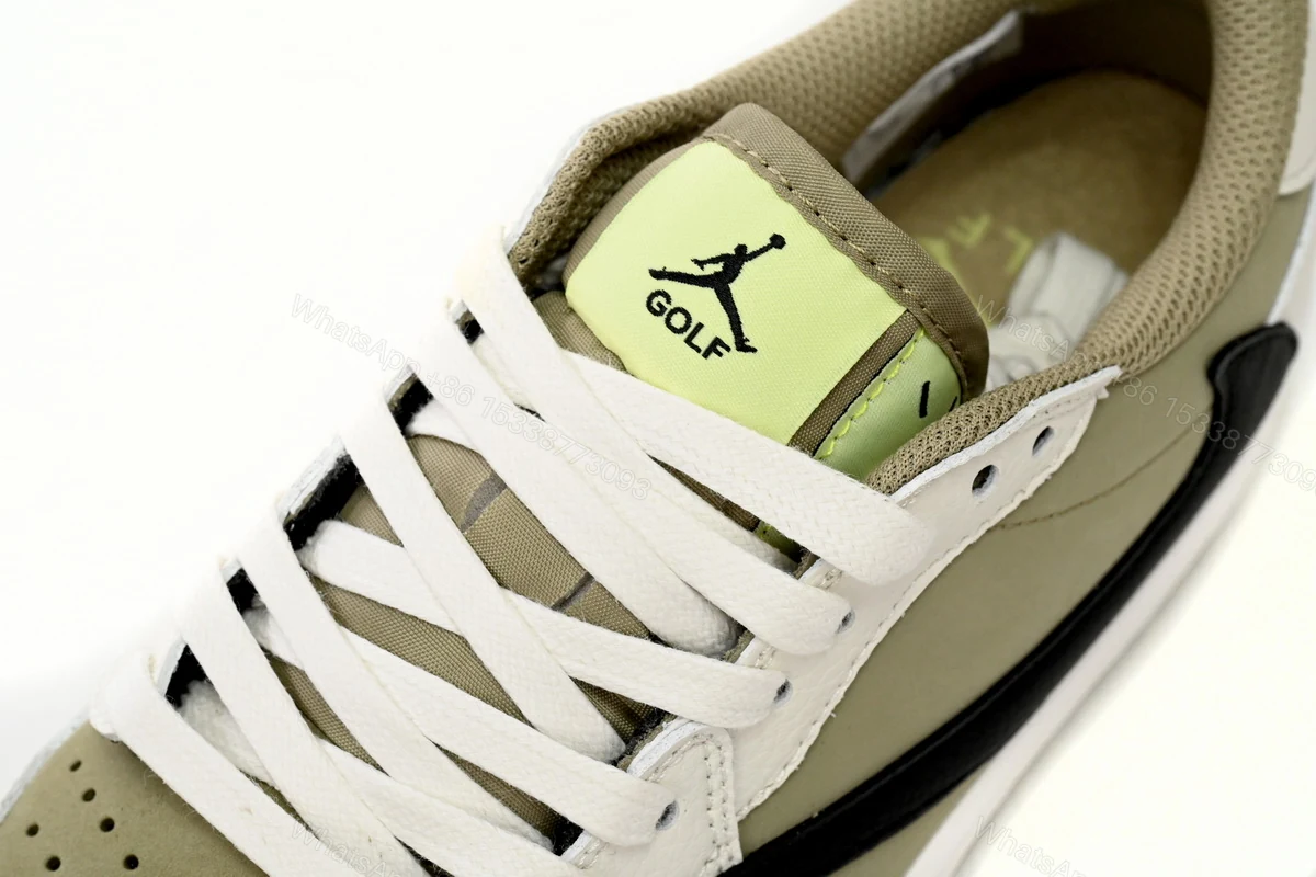 View 5 of Travis Scott x Air Jordan 1 Low Golf “Olive” FZ3124-200