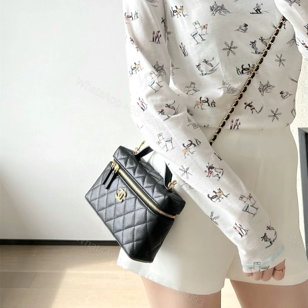 View 18 of 高仿Chanel*26C系列AP5020荔枝紋牛皮盒子包黑色免檢版