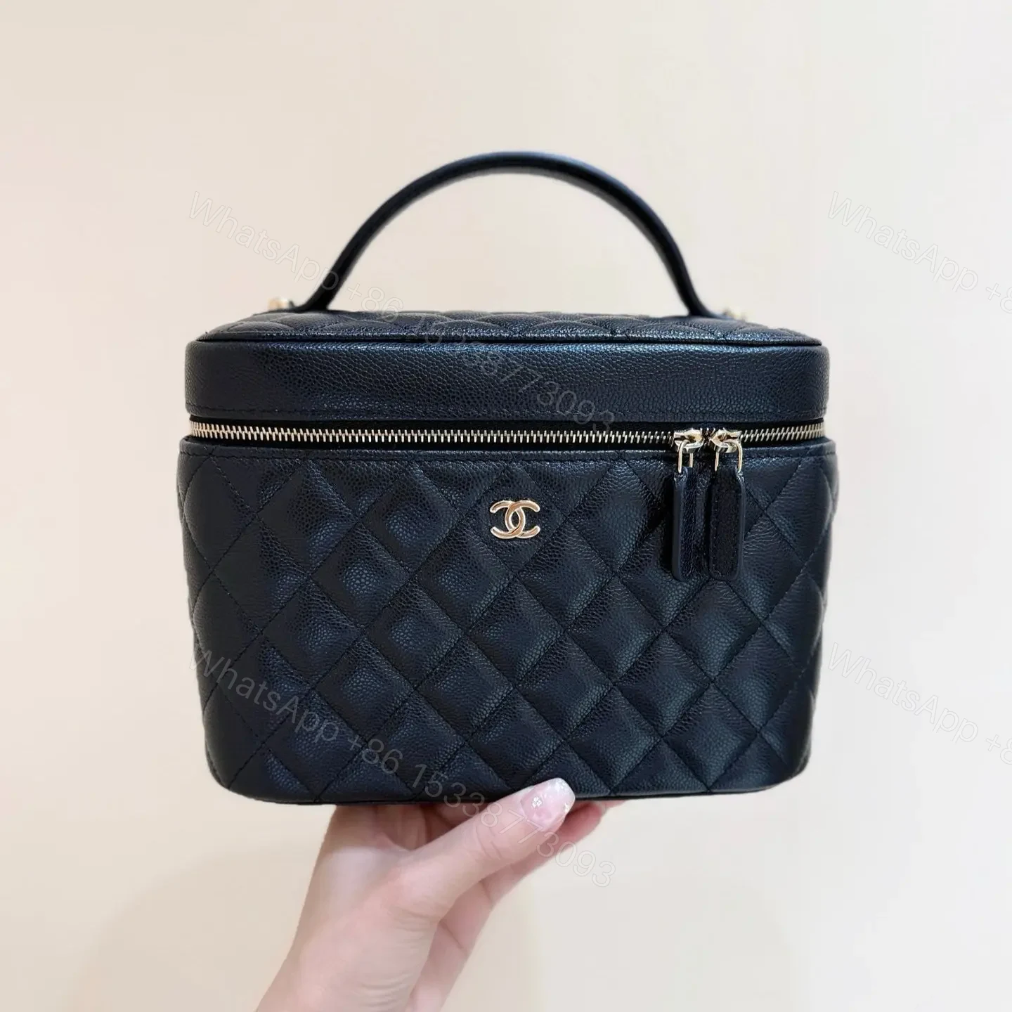 Chanel Quilted Caviar Leather Vanity Case — view 1