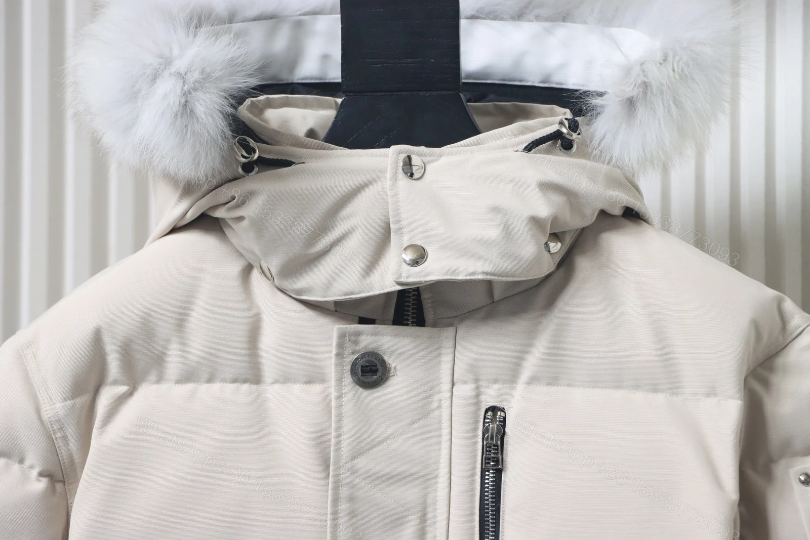 View 2 of Moose Knuckles Men's Shearling 3Q Jacket off-white