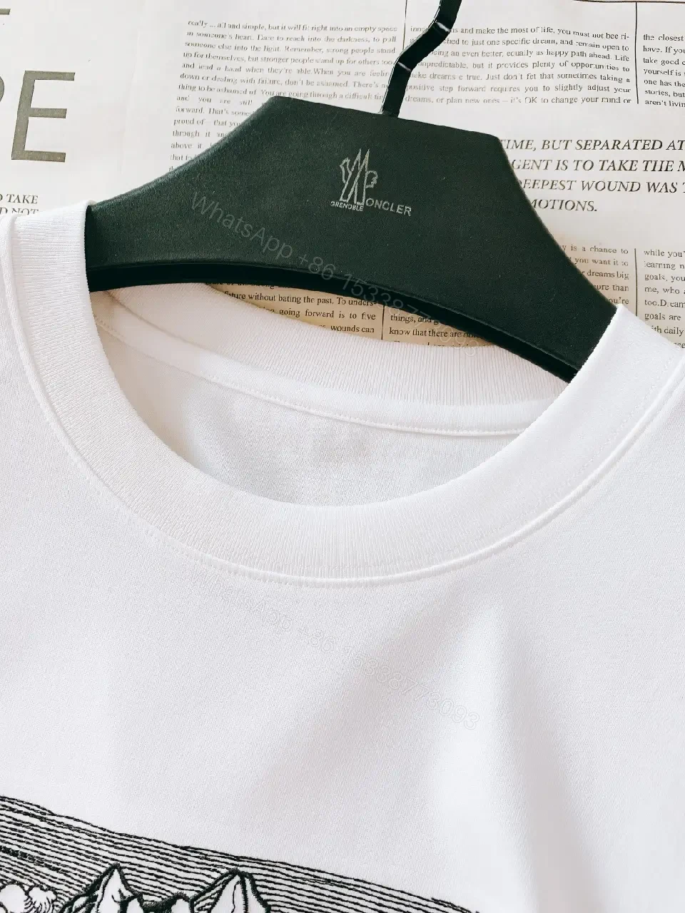 View 8 of Graphic Mountain Tee: White Cotton, Clean Luxe Style, Centered Graphic