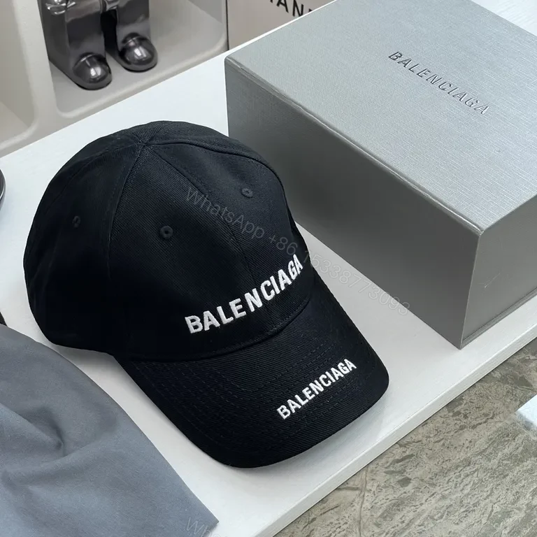 View 7 of Clean Black Cap: Luxury Cotton Twill, Logo Cap
