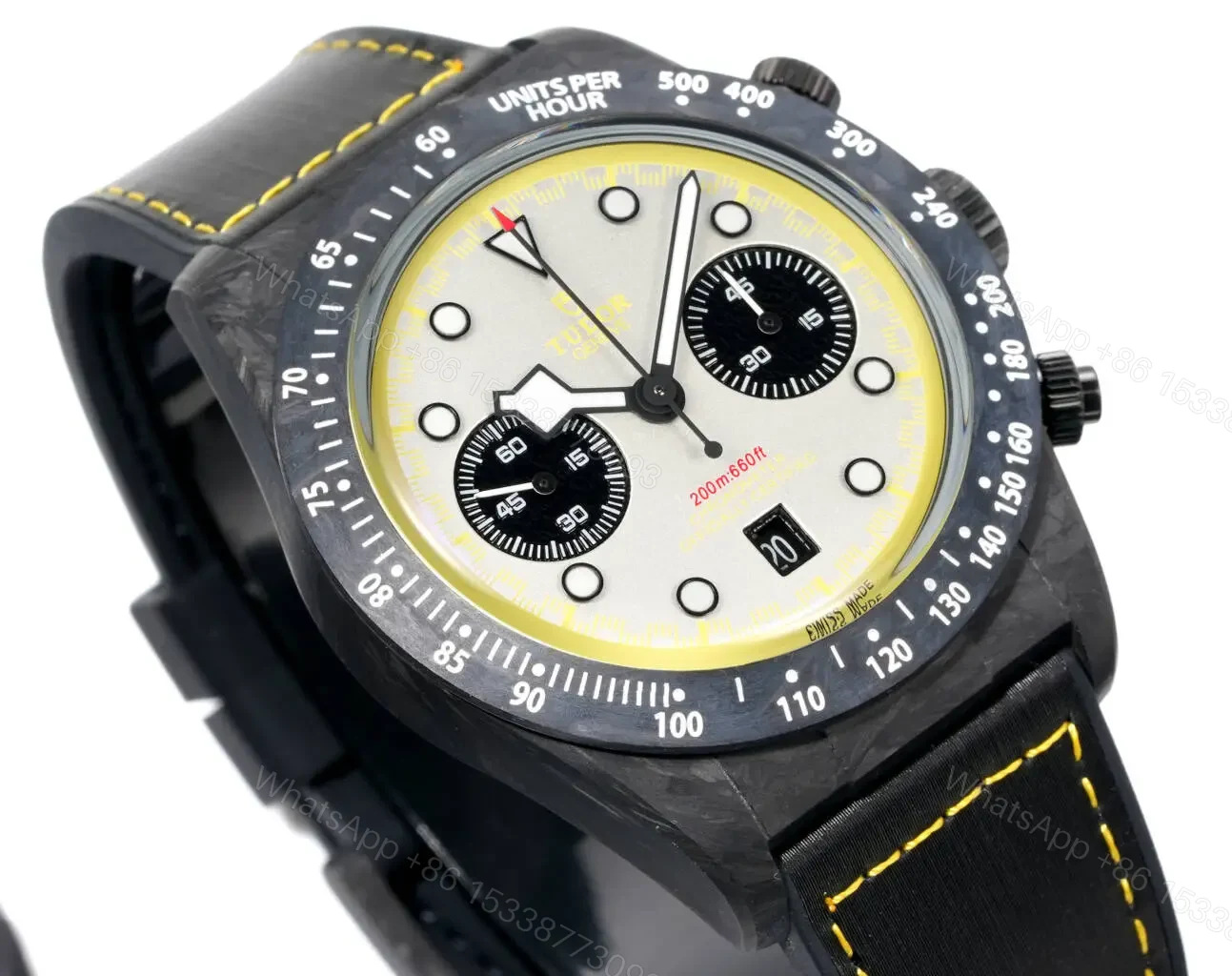 View 5 of Tudor R29 Biwan Series Yellow & Black Carbon Strap Limited Edition 42MM Premium M7937KN-0001