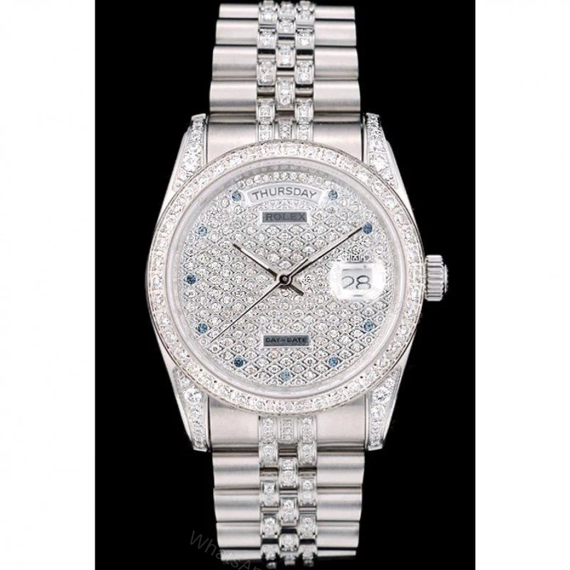 View 2 of Replica Rolex Day-Date Diamond Dial 41985 36 mm