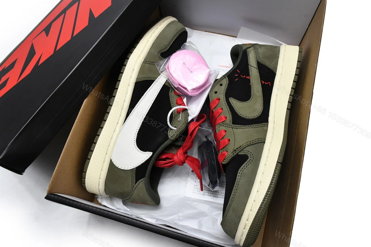 View 6 of Travis Scott x Air Jordan 1 Low Dark Green DM7866-196