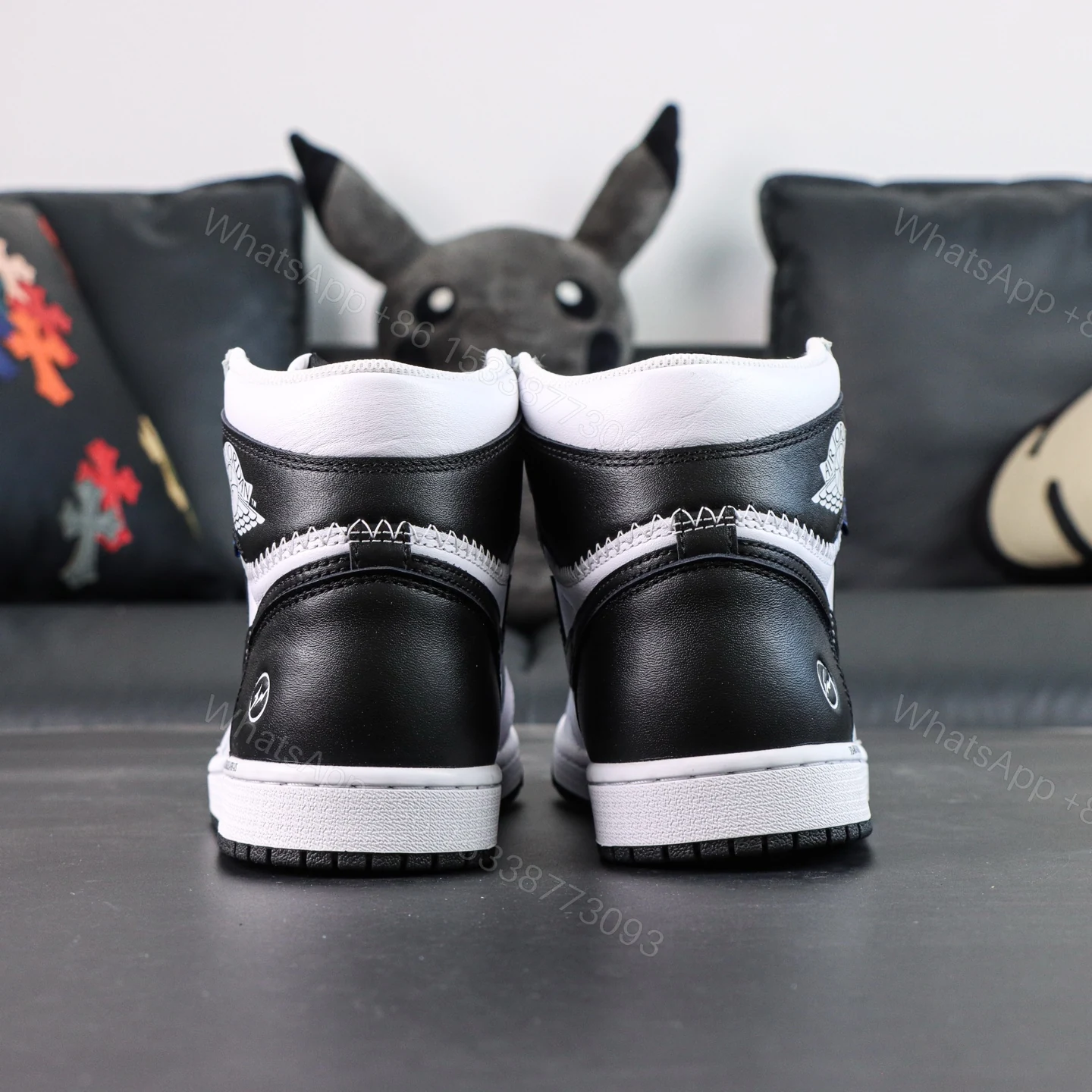 View 6 of Union LA x Fragment Design x Jordan 1 High White Black Reps
