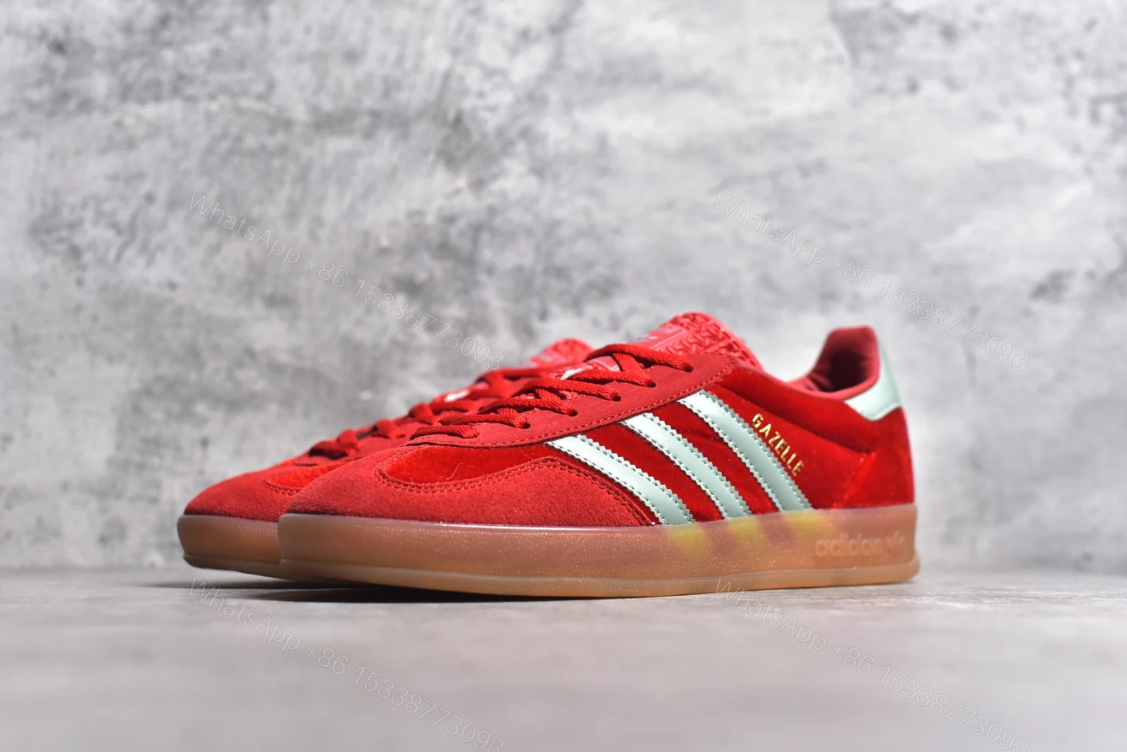 View 2 of Adidas Originals GAZELLE Indoor Trainers In Red