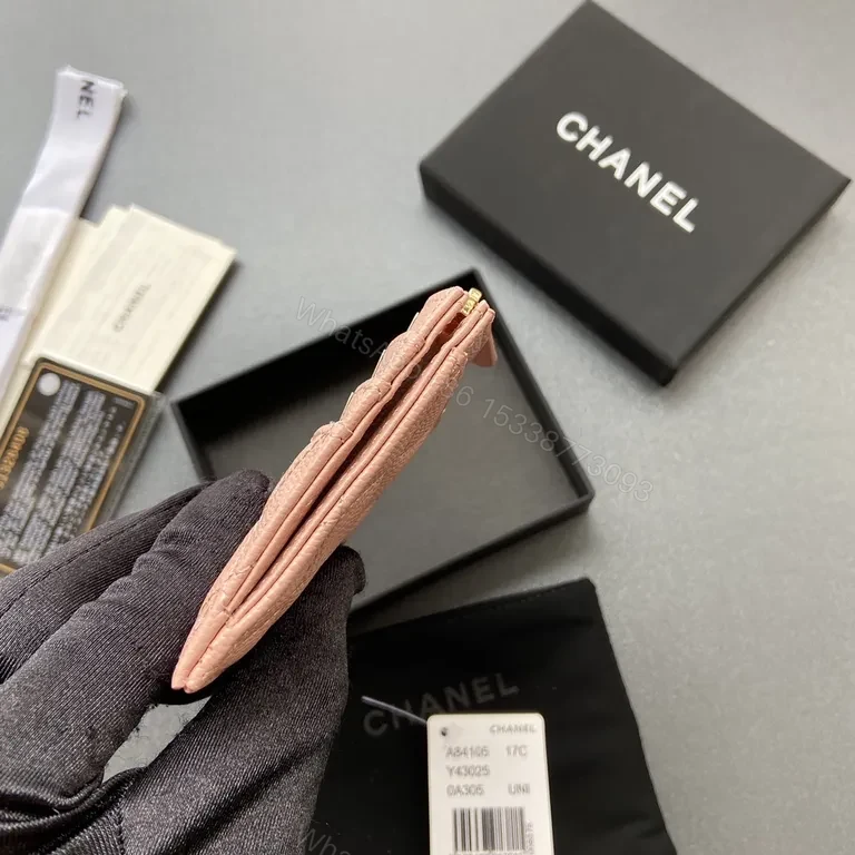 View 6 of Soft Pink Chanel-Quilted Cardholder Wallet: Everyday Luxury