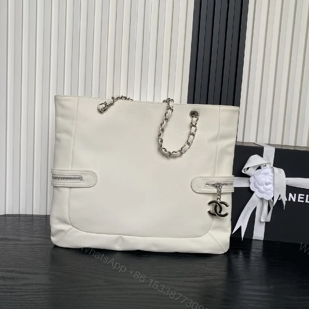 View 2 of Cream & Pink Signature Tote: Structured Day-to-Evening Bag