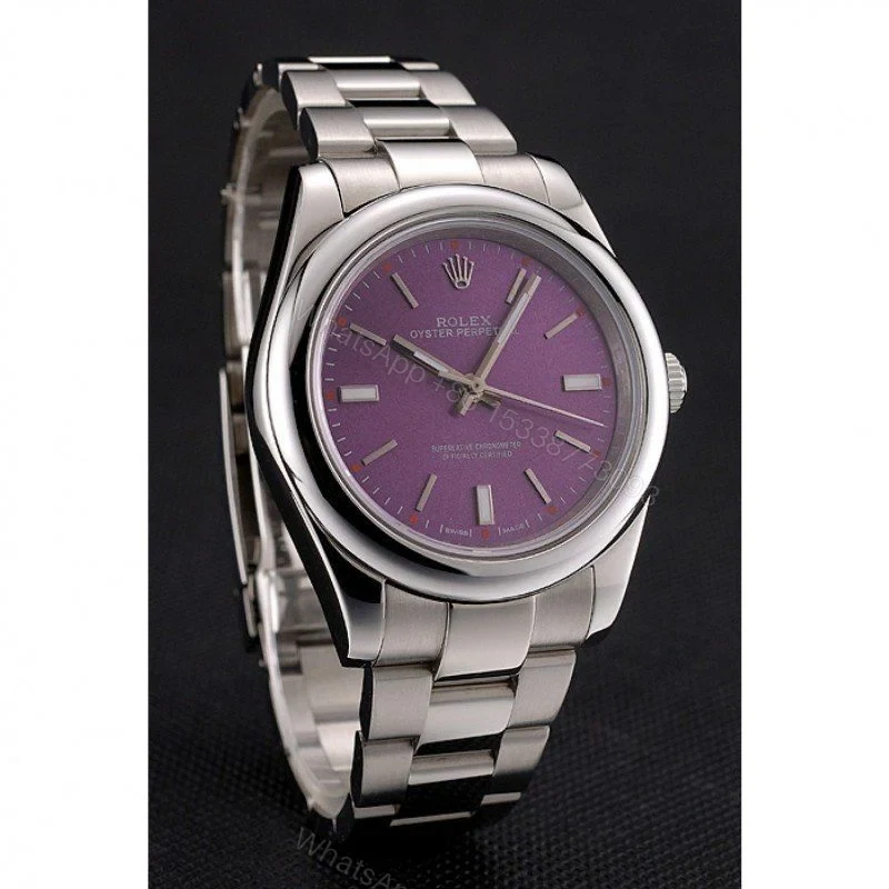 View 3 of Replica Rolex Oyster Perpetual Date Purple Dial REP016834 41 mm