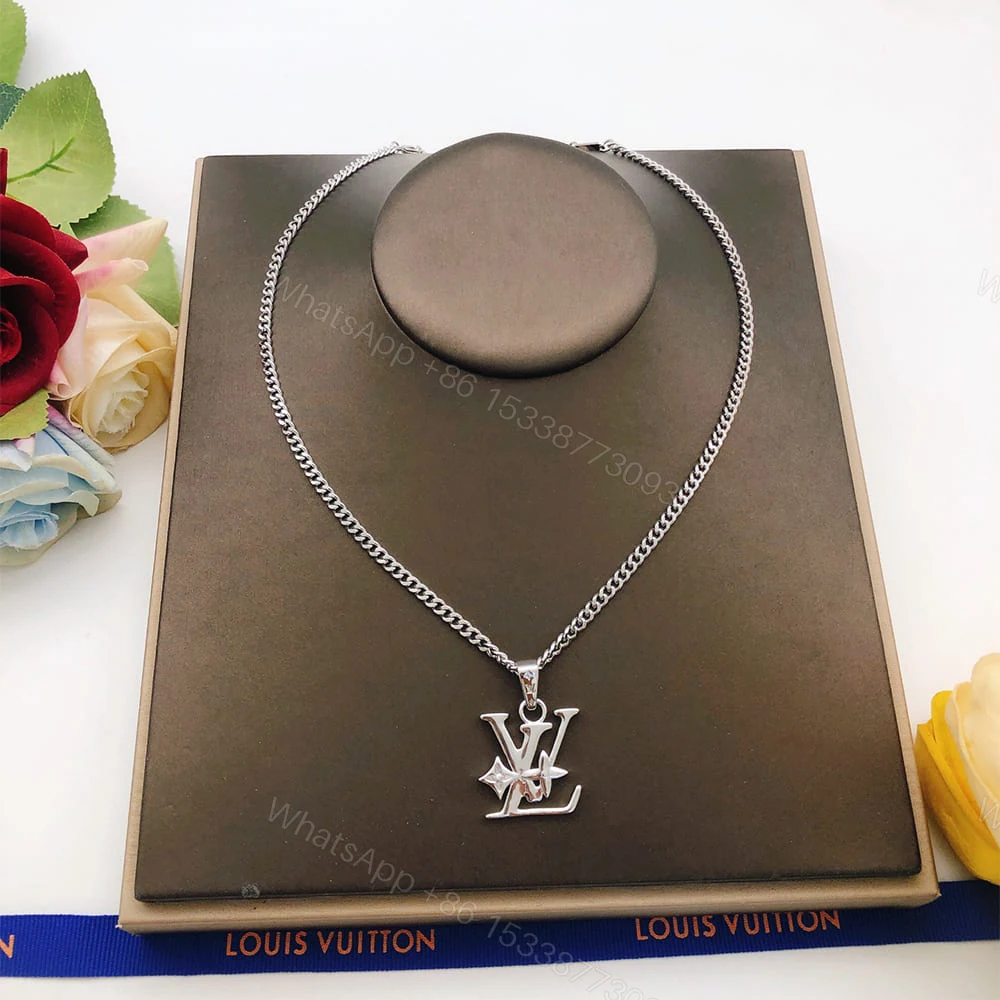 View 7 of LV Monogram Row Pendant