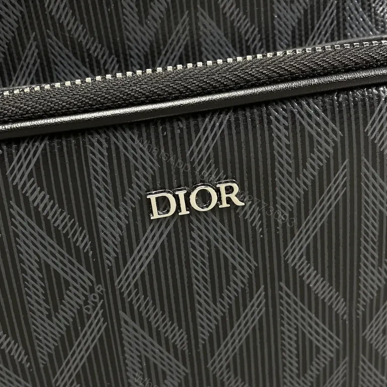 View 2 of Dior Luxe Backpack: Patterned Leather-Trim, All-Day Comfort