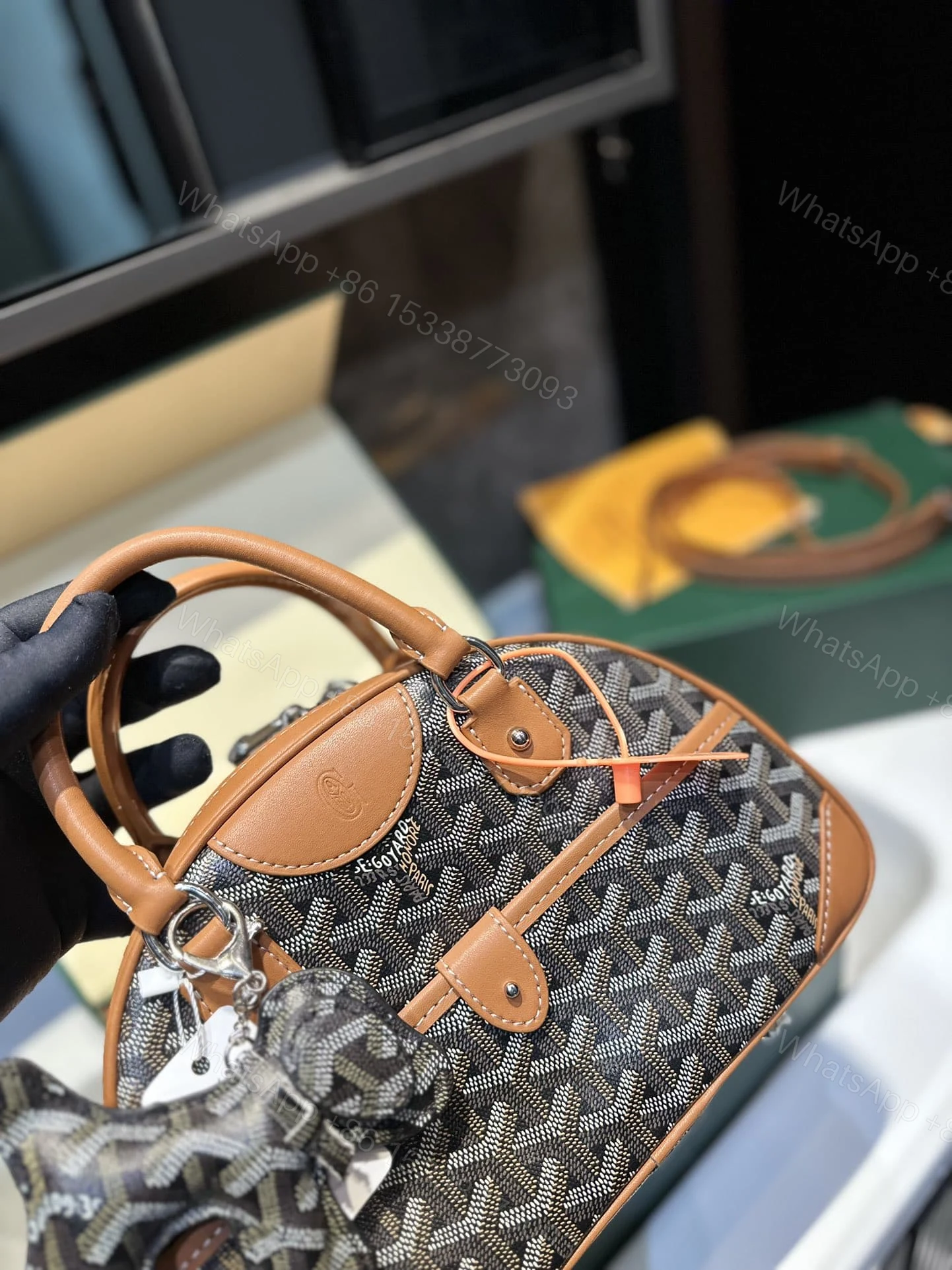 View 10 of GOYARD SAINT JEANNE PM BLACK TAN 26CM
