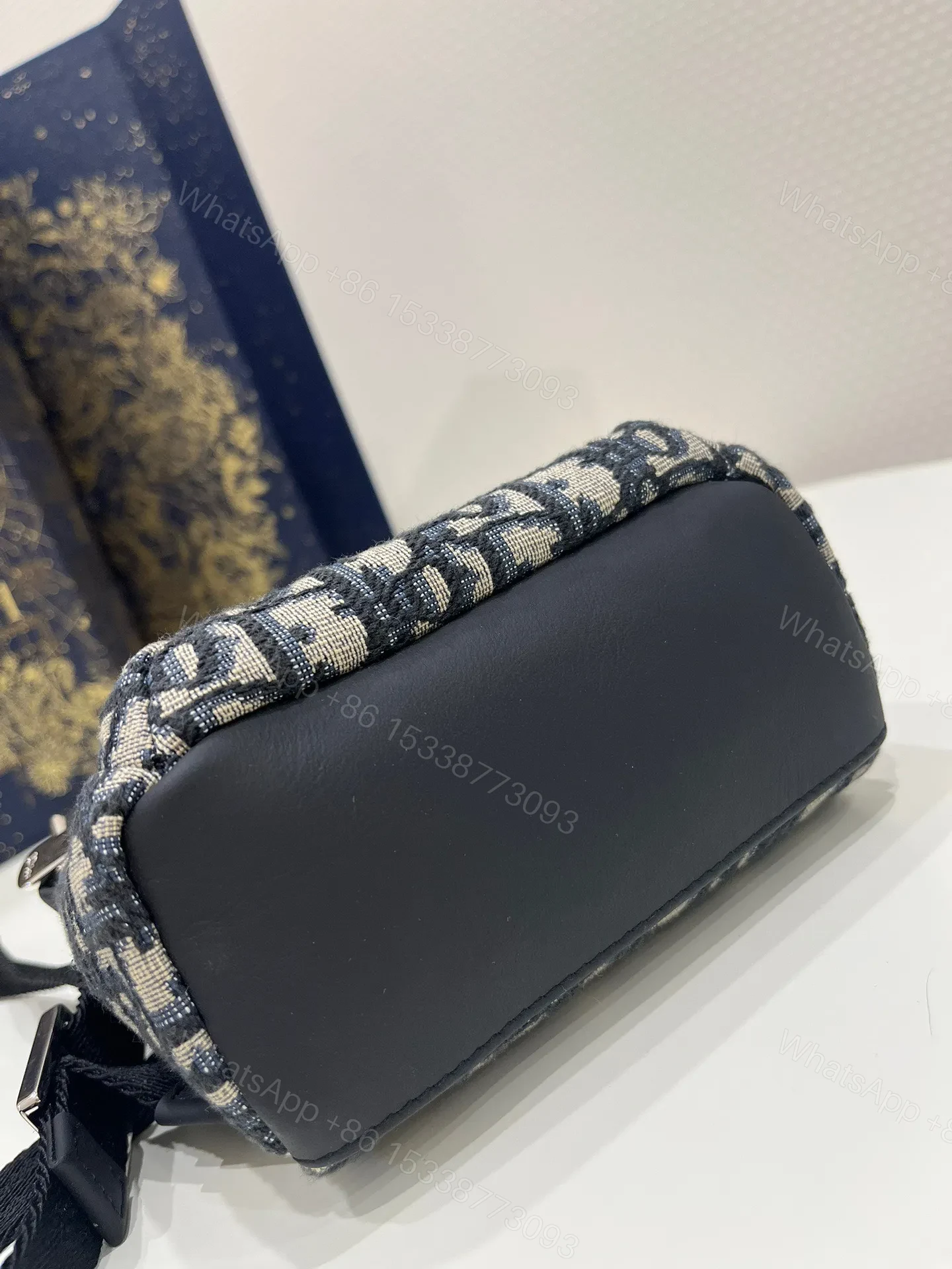 View 5 of Dior Mini High-End Bag – Oblique Pattern Fabric (24x10x16cm)