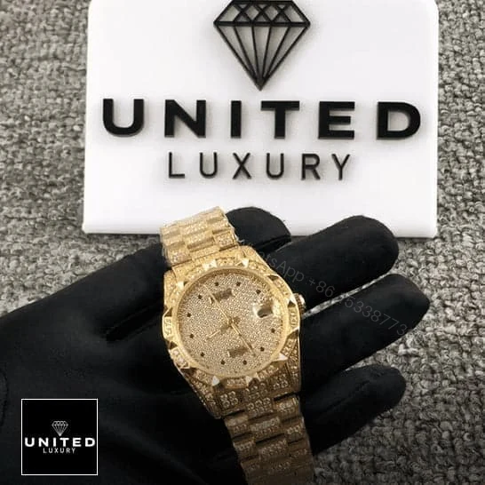 View 6 of Rolex Gold Full Diamond Replica