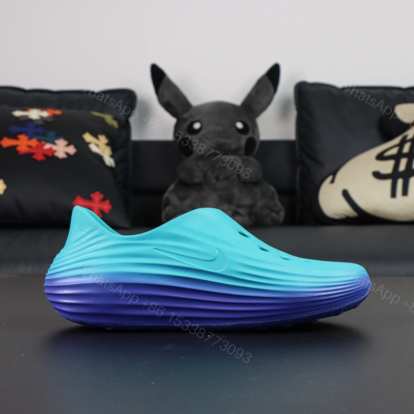 View 2 of Nike ReactX Rejuven8 Perforated Blue