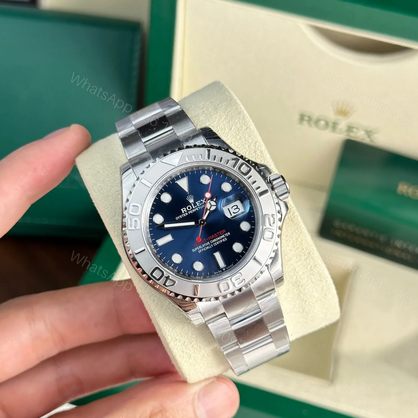 View 2 of Superclone Rolex Yacht-Master Blue Dial 126622