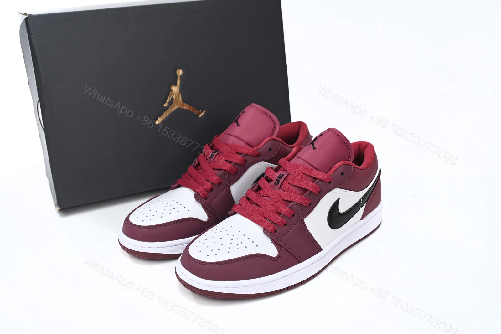 View 3 of Air Jordan 1 Low Noble Red 553558-604