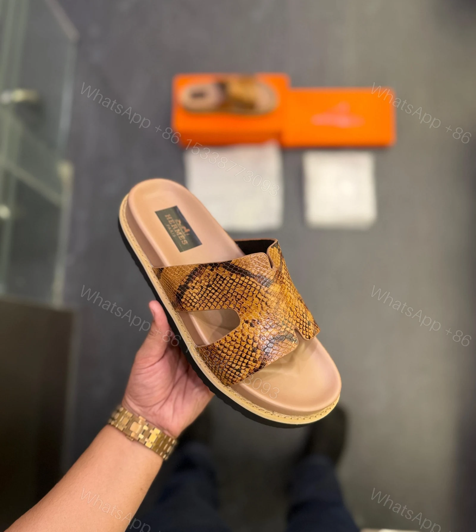View 2 of FIRST COPY HERMES-PARIS AESTHETIC MULES FOR MEN