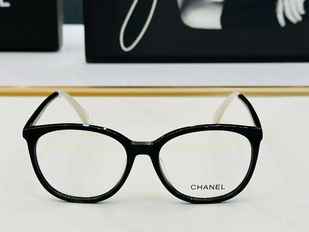 View 4 of Black Acetate Round-Rect Frames with Luxe Comfort Lenses