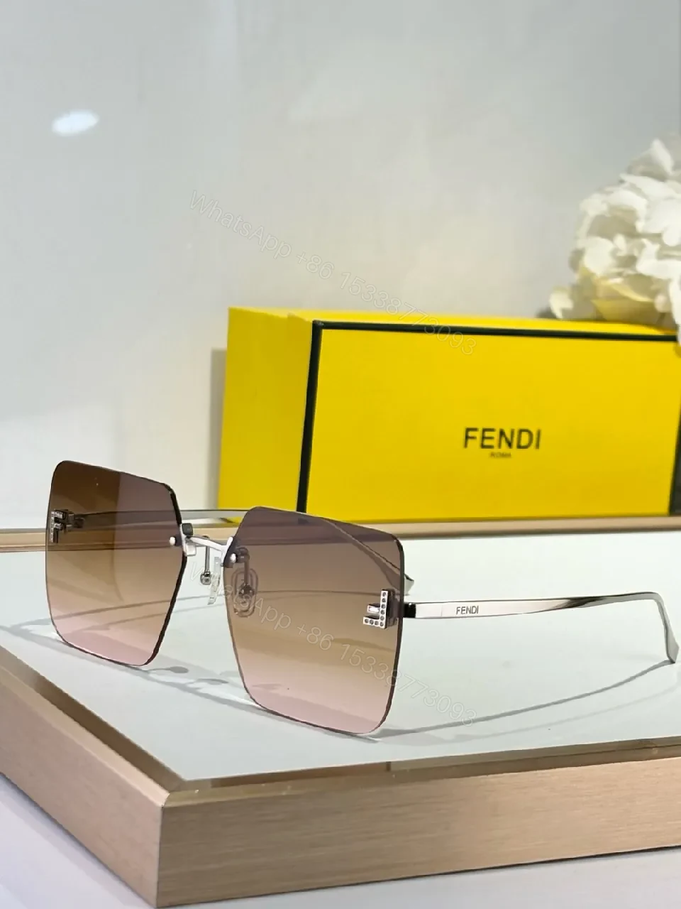 Bold Gradient Square Sunglasses, Luxe UV Protection, Designer Flair — view 1