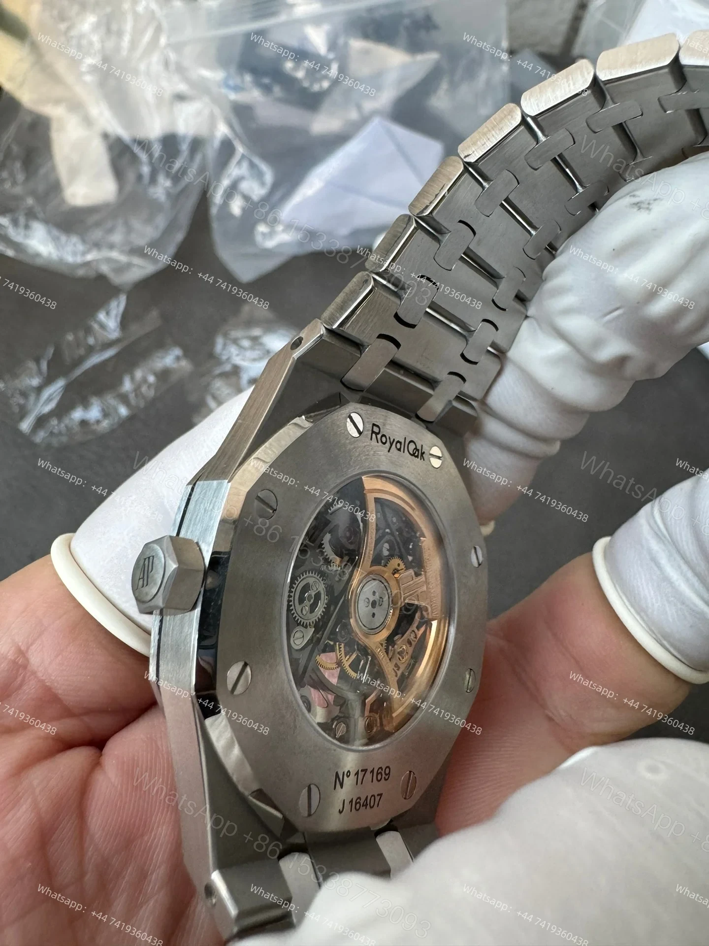 View 10 of Audemars Piguet Super Clone Royal Oak 15407ST Skeleton Dial 41MM