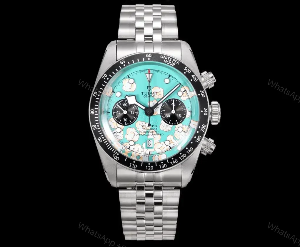 Tudor Pop Art Chronograph Tiffany Blue Dial Steel Bracelet Ultimate 41MM TUDOR-POP-CHRONO-41-TIFFANY-STEEL — view 1