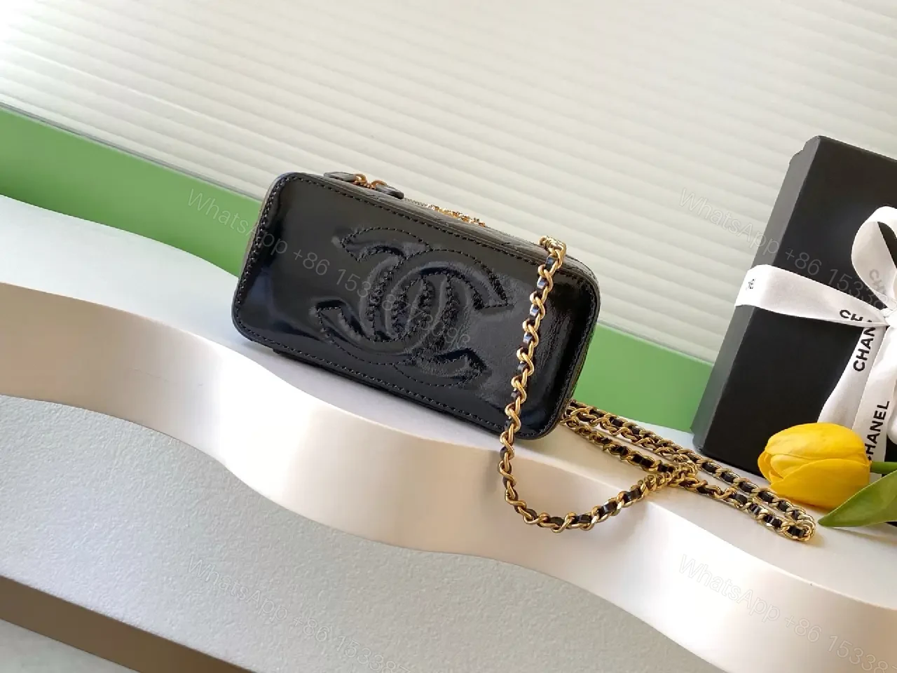 View 4 of Quilted Black Leather Crossbody: Elegant Daily Luxury Bag